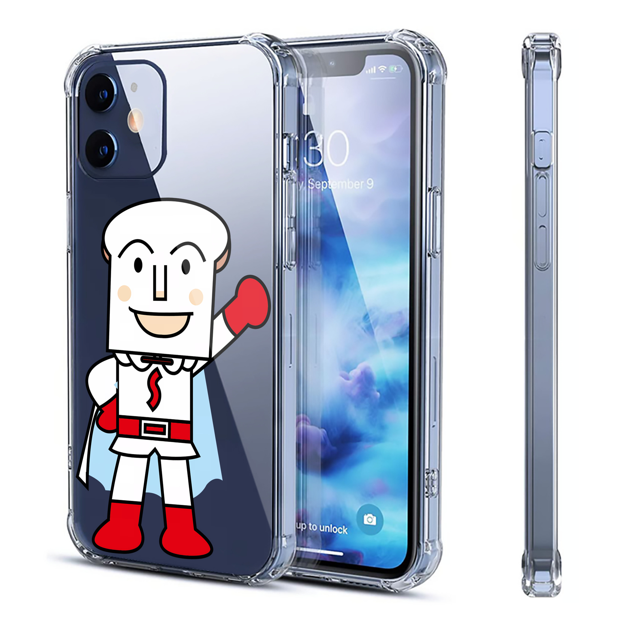 （画像用） アンパンマン Anpanman 【iPhone 12シリーズ対応】透明スマホケース（クリアソフトケース）